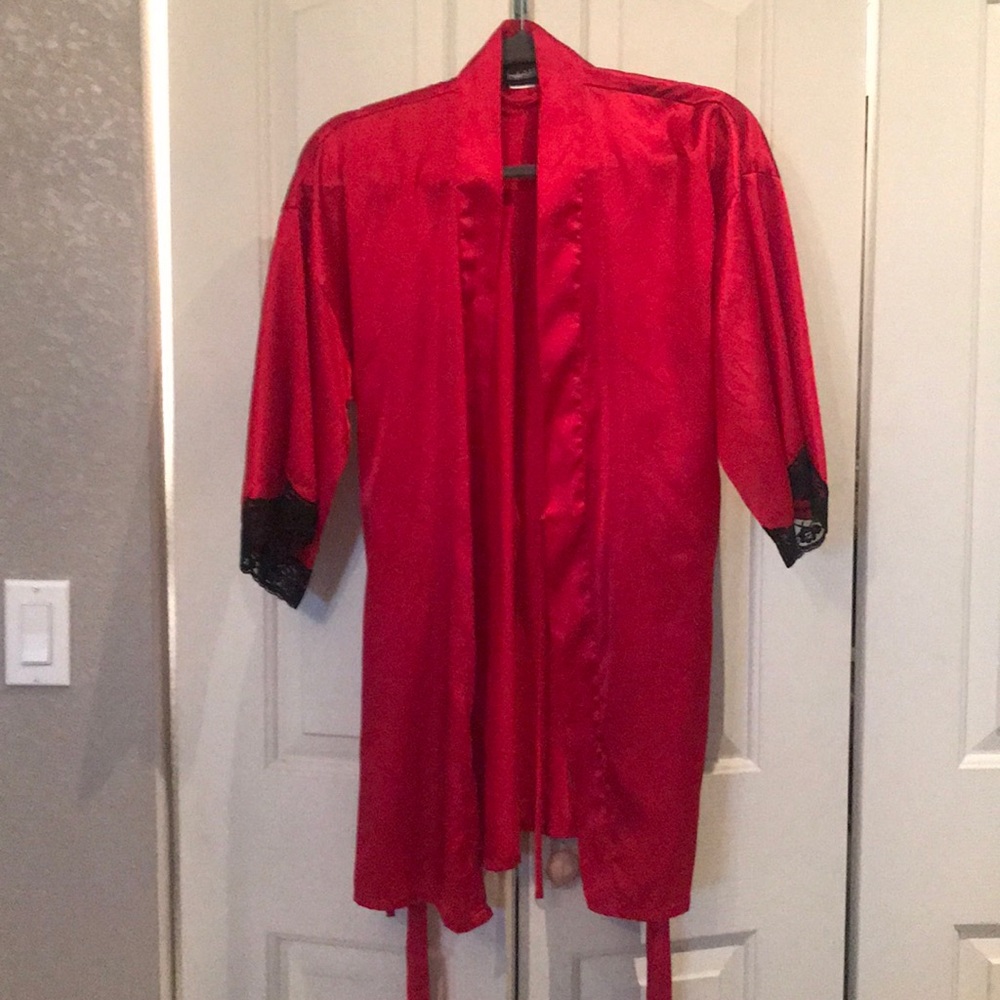 Fredericks Satin and Lace Robe